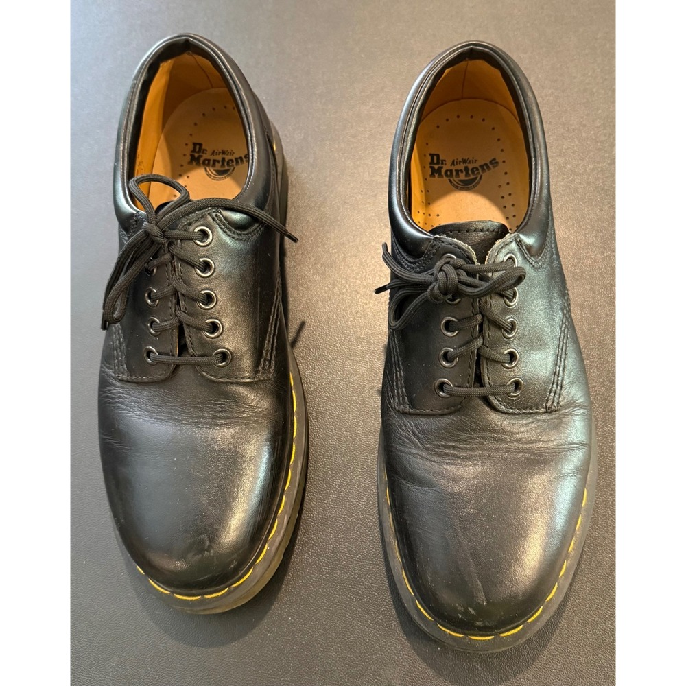 Doc Martens Mens Size 11 Padded Collar Oxford Black Leather 5 Eye 11849 Preppy - Picture 5 of 11